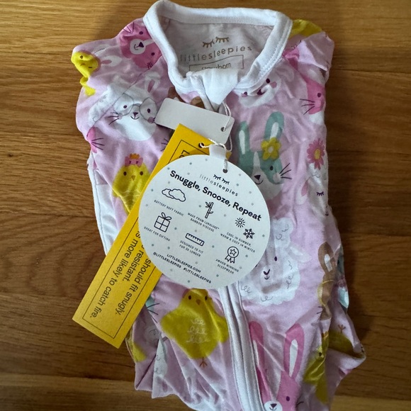 2 New with tags little sleepies Newborn Easter print